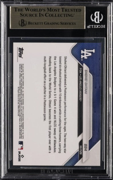2025 Topps Now #884 Shohei Ohtani BGS 10 Pristine Los Angeles Dodgers