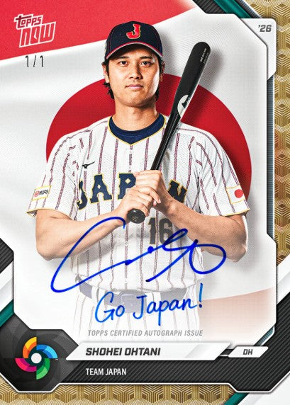 PRE-ORDER 2026 Topps NOW Baseball Team Japan World Baseball Classic Team Sets Mar17