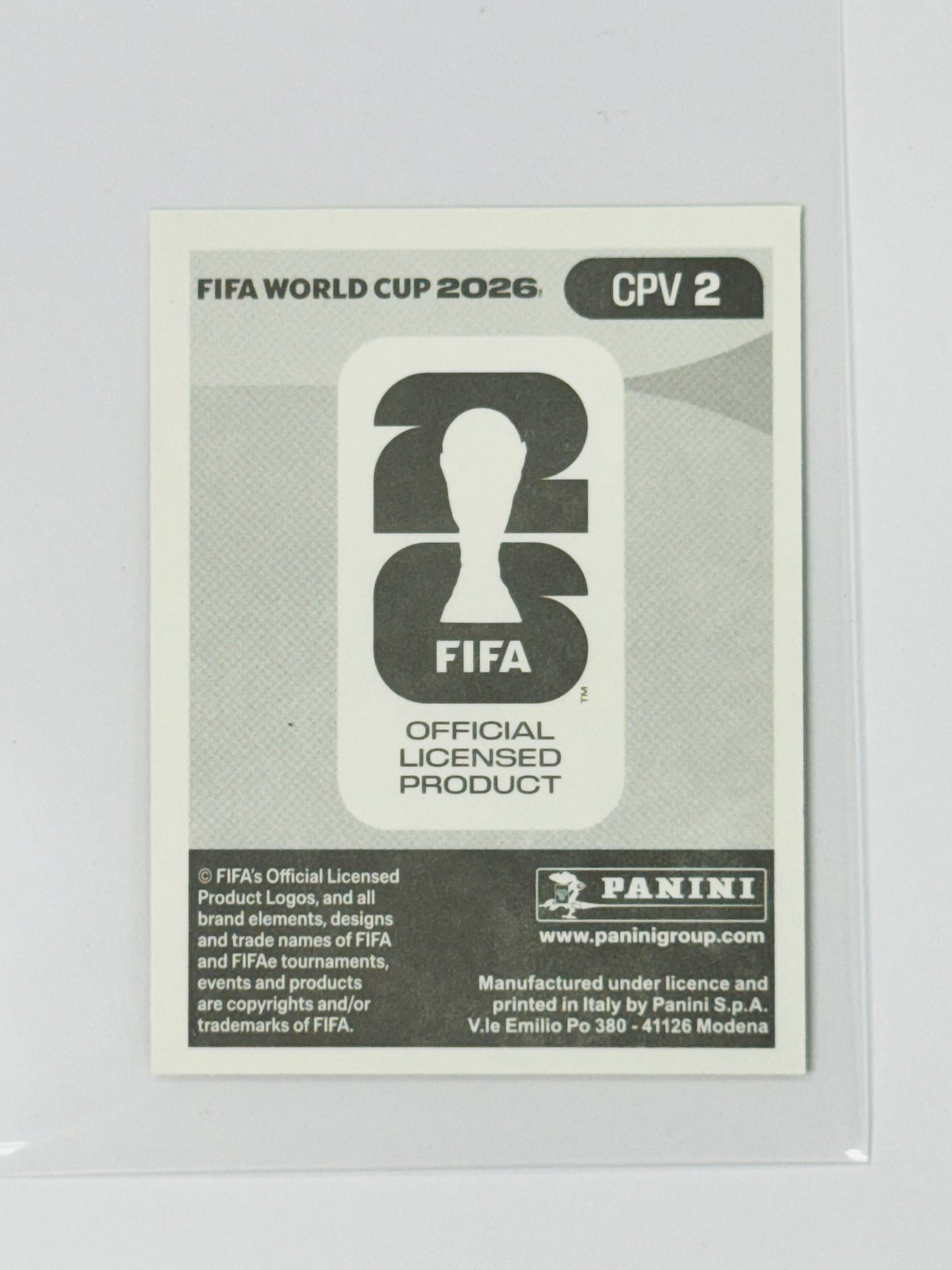 Panini FIFA World Cup 2026 Official Sticker Collection Online Exclusive CPV2 Vozinha Gold Crumple