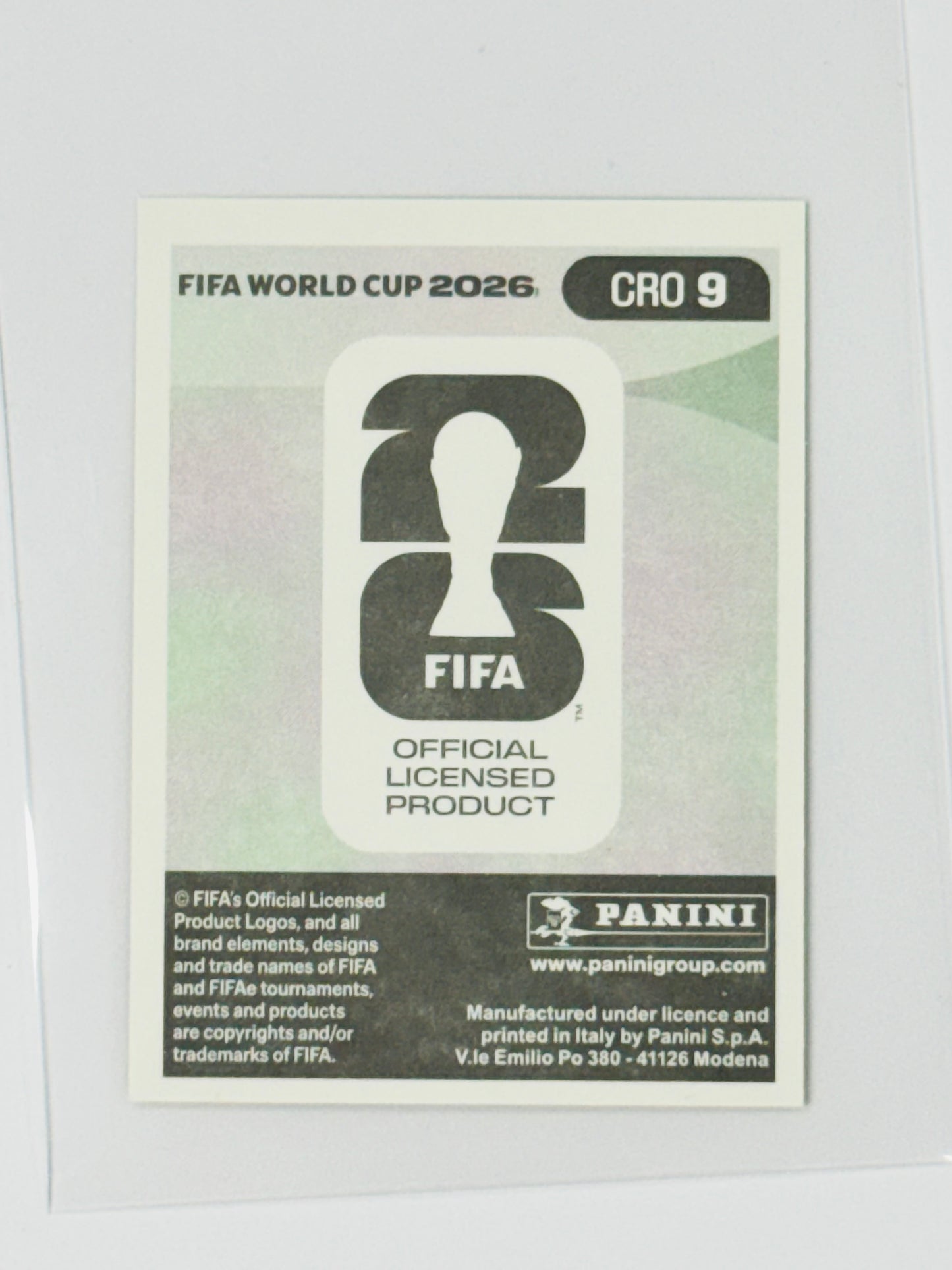 Panini FIFA World Cup 2026 Official Sticker Collection Online Exclusive CRO9 Luka Modric Gold Crumple