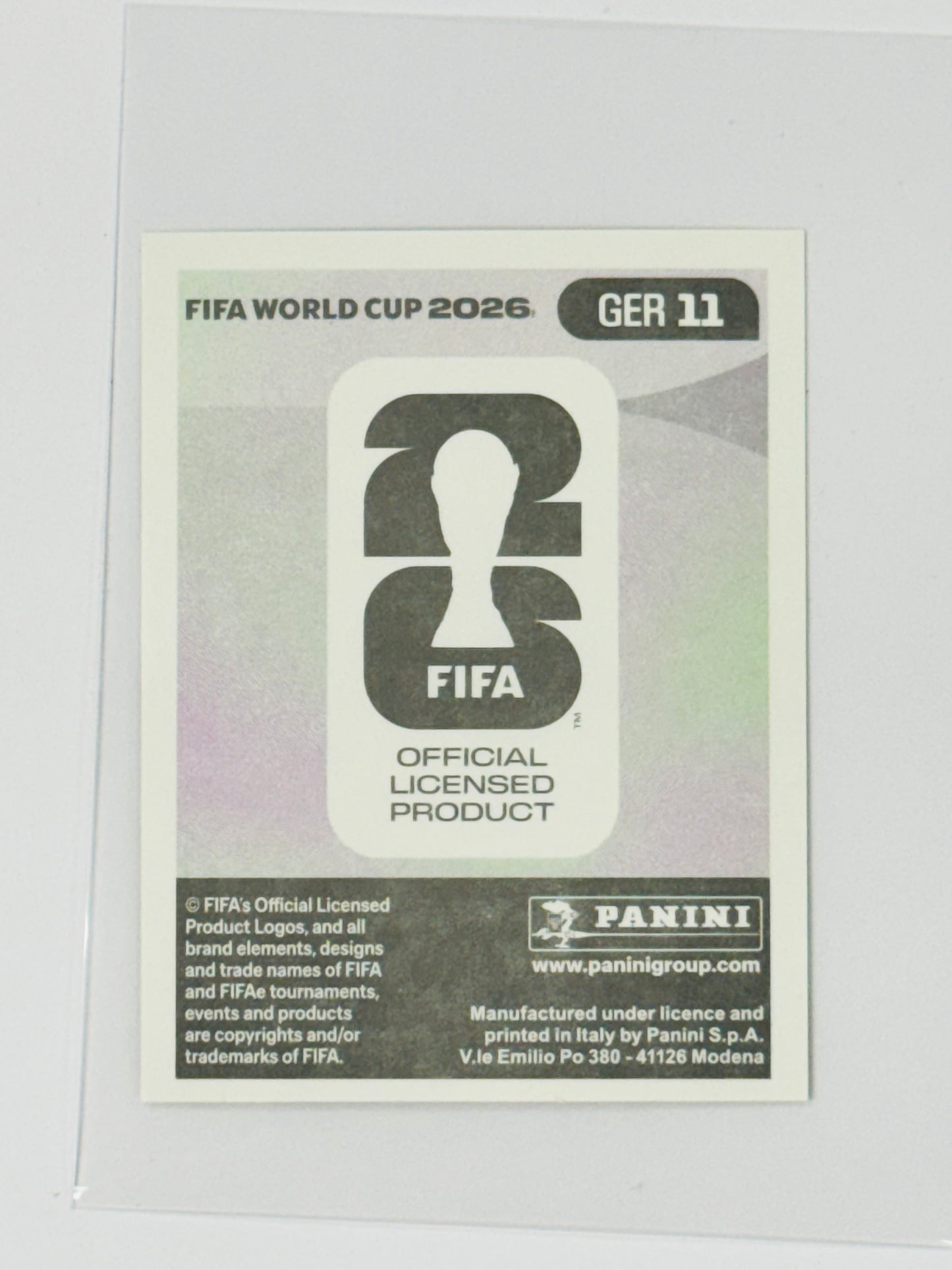 Panini FIFA World Cup 2026 Official Sticker Collection Online Exclusive GER11 Florian Wirtz Gold Crumple