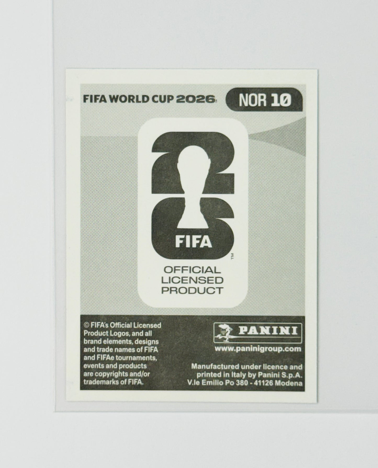 Panini FIFA World Cup 2026 Official Sticker Collection Online Exclusive NOR10 Martin Odegaard Gold Crumple