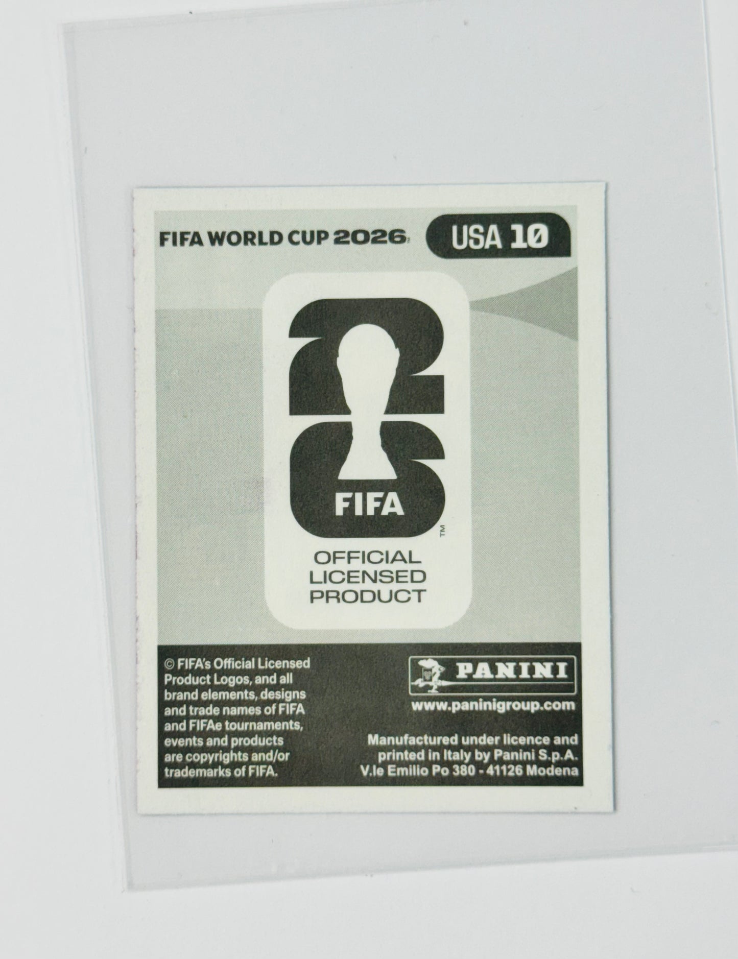Panini FIFA World Cup 2026 Official Sticker Collection USA10 Weston McKennie Purple Parallels