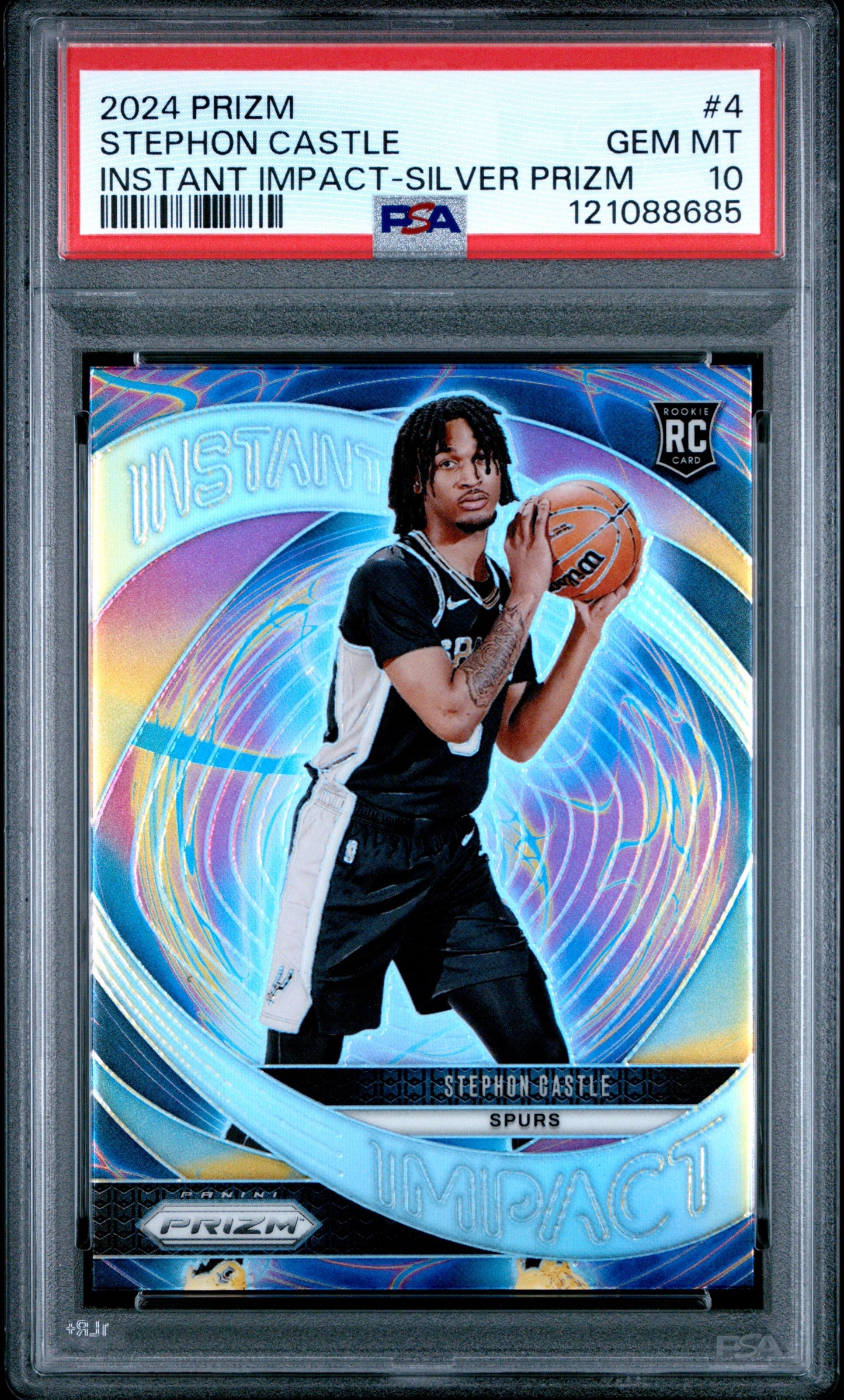 2024 Panini Prizm Instant Impact-Silver Prizm #4 Stephon Castle PSA 10 Rookie