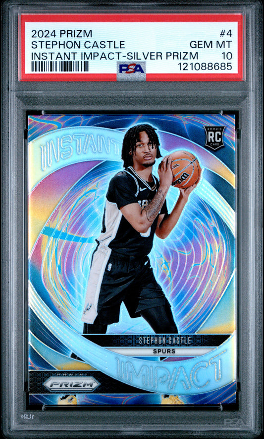 2024 Panini Prizm Instant Impact-Silver Prizm #4 Stephon Castle PSA 10 Rookie
