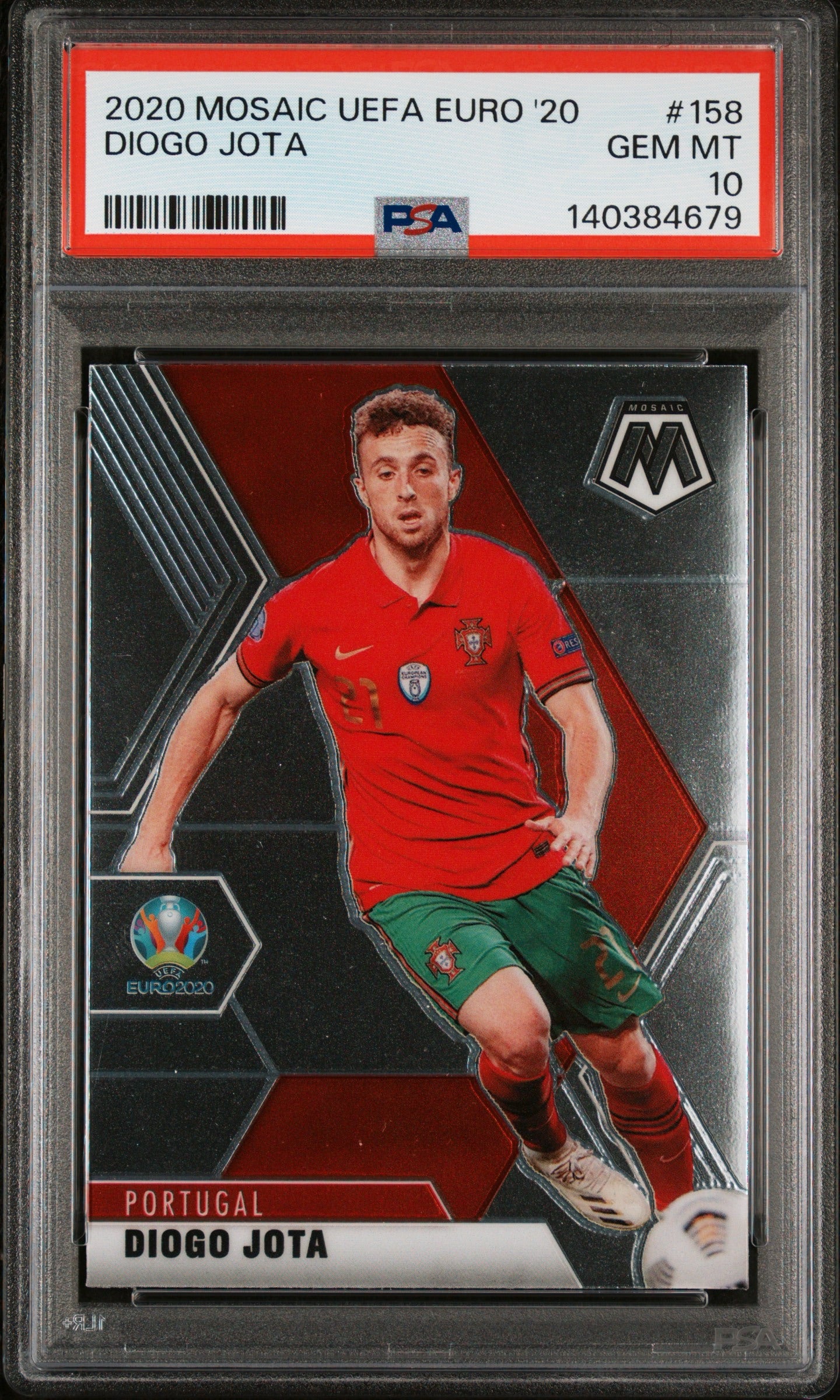 2020 Panini Mosaic UEFA Euro 2020 #158 Diogo Jota PSA 10