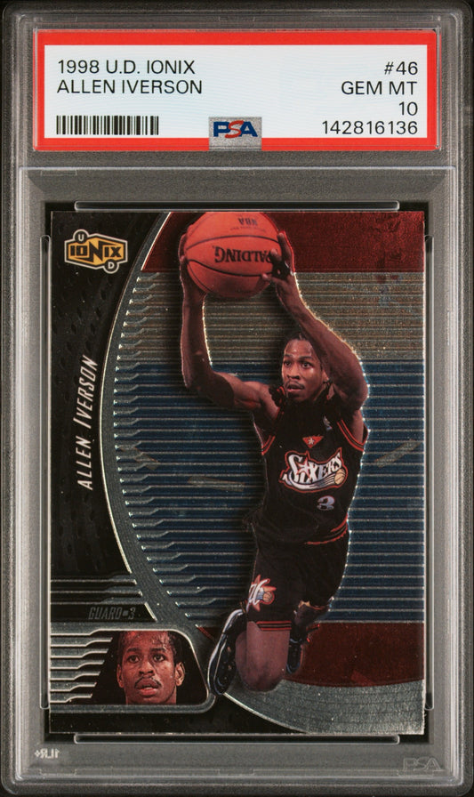 1998 Upper Deck Ionix #46 Allen Iverson PSA 10 Philadelphia 76ers