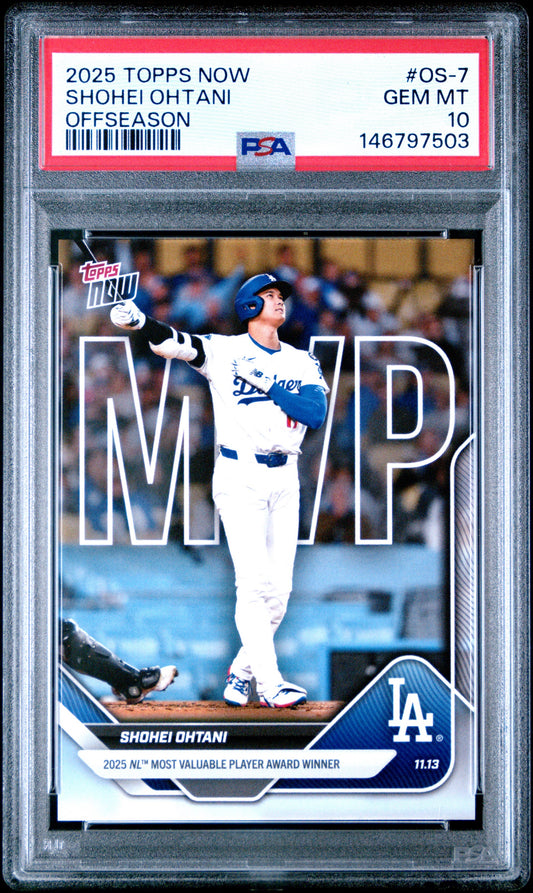2025 Topps Now Offseason #OS-7 Shohei Ohtani PSA 10 MVP