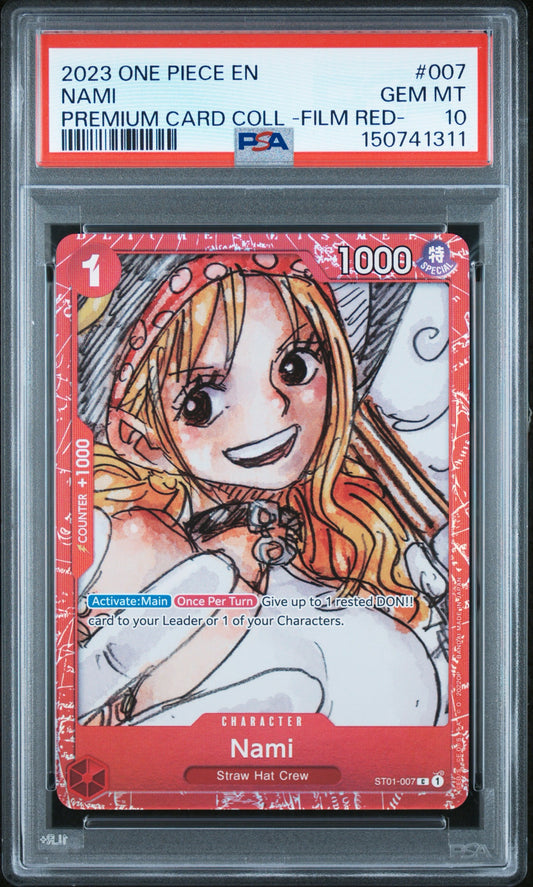 2023 One Piece Premium Card Collection Film Red #007 Nami PSA 10 Eng EN