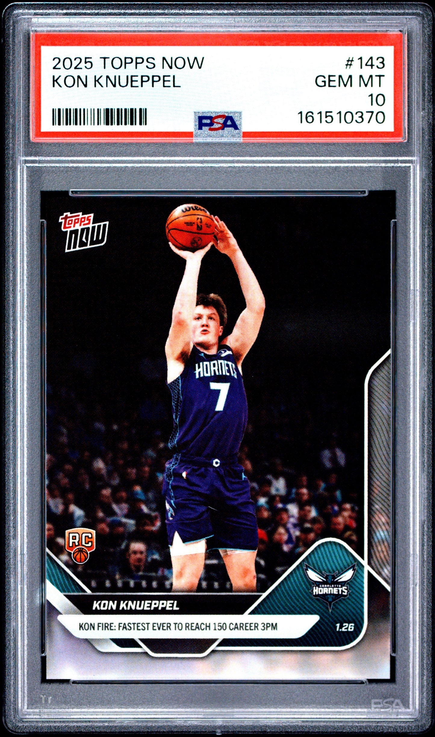 2025 Topps Now #143 Kon Knueppel PSA 10 Rookie