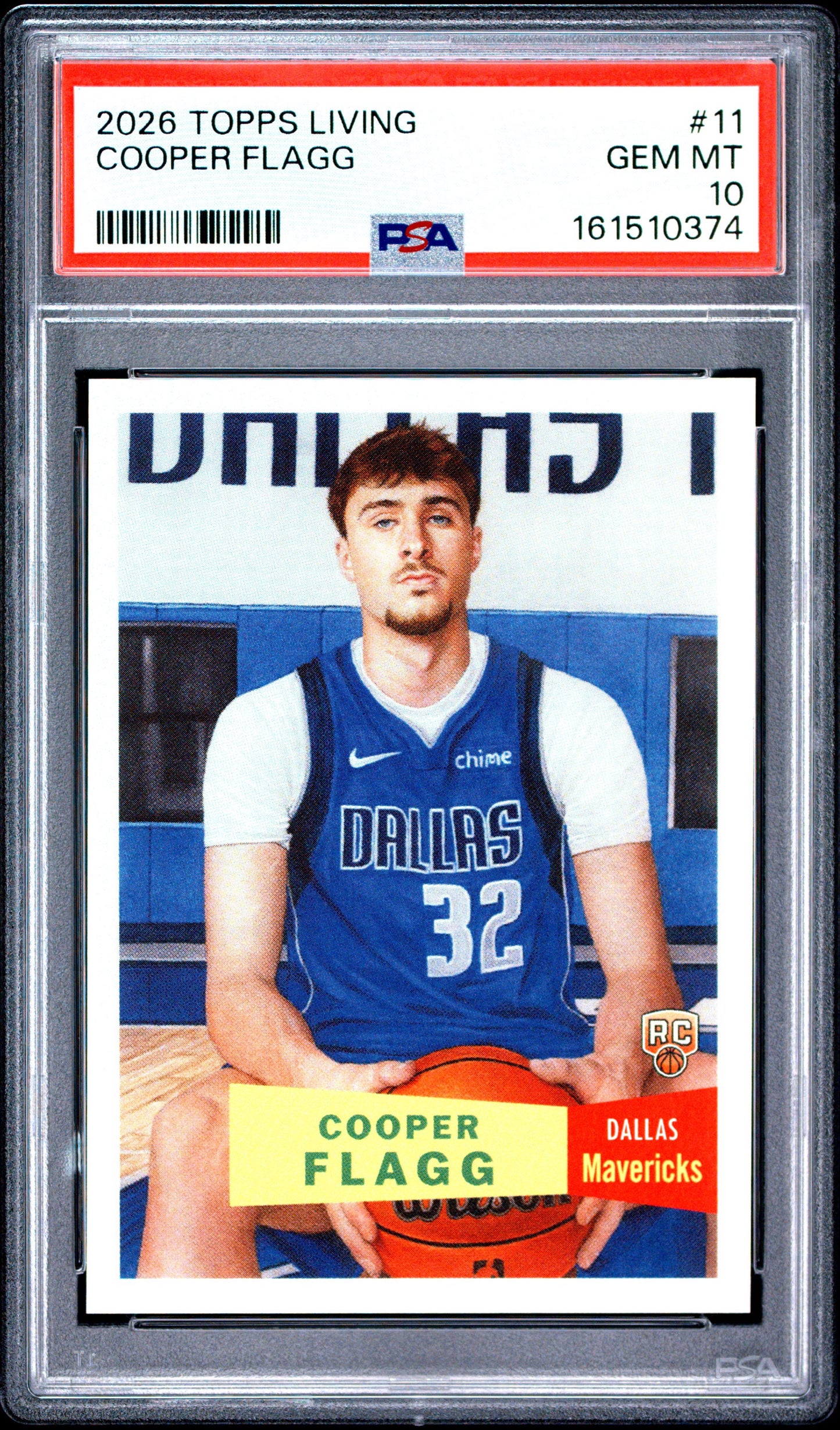 2026 Topps Living #11 Cooper Flagg PSA 10 Rookie RC Dallas Mavericks