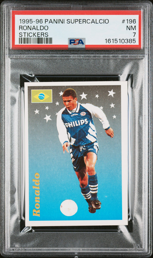 1995 Panini Supercalcio Stickers #196 Ronaldo PSA 7 PSV Eindhoven Dutch