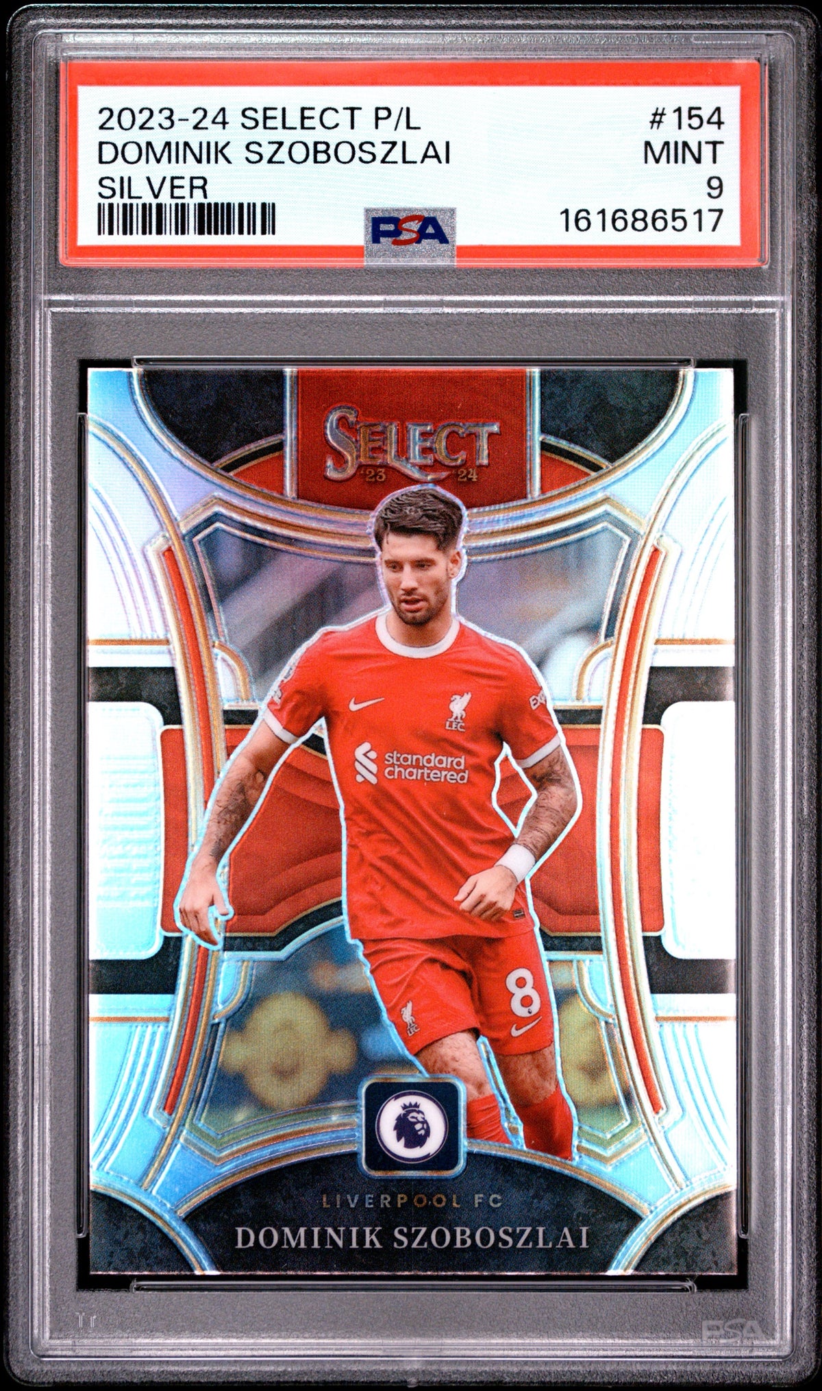 2023-24 Panini Select Premier League #154 Dominik Szoboszlai Silver PSA 9 Liverpool