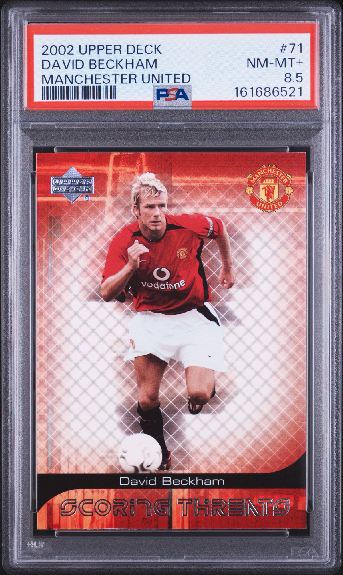 2002 Upper Deck Manchester United #71 David Beckham PSA 8.5 Premier League