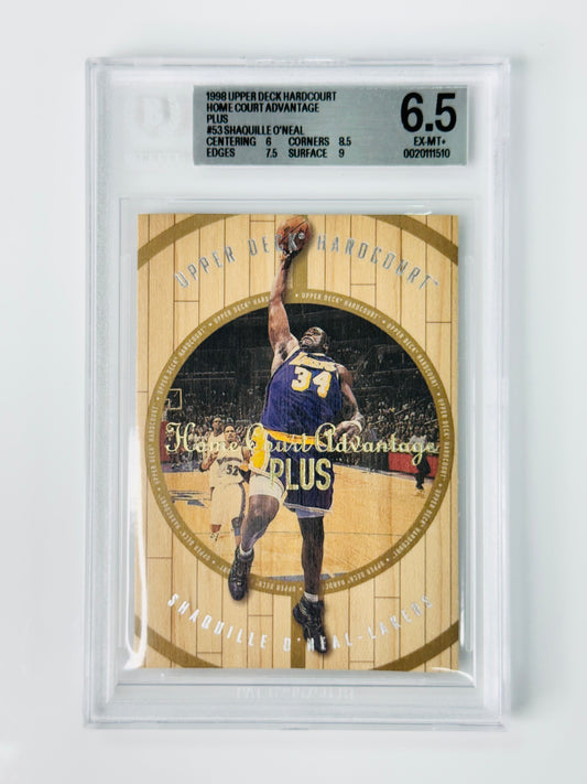 1998 Upper Deck Hardcourt Home Court Advantage Plus /500 #53 Shaquille O'Neal BGS 6.5