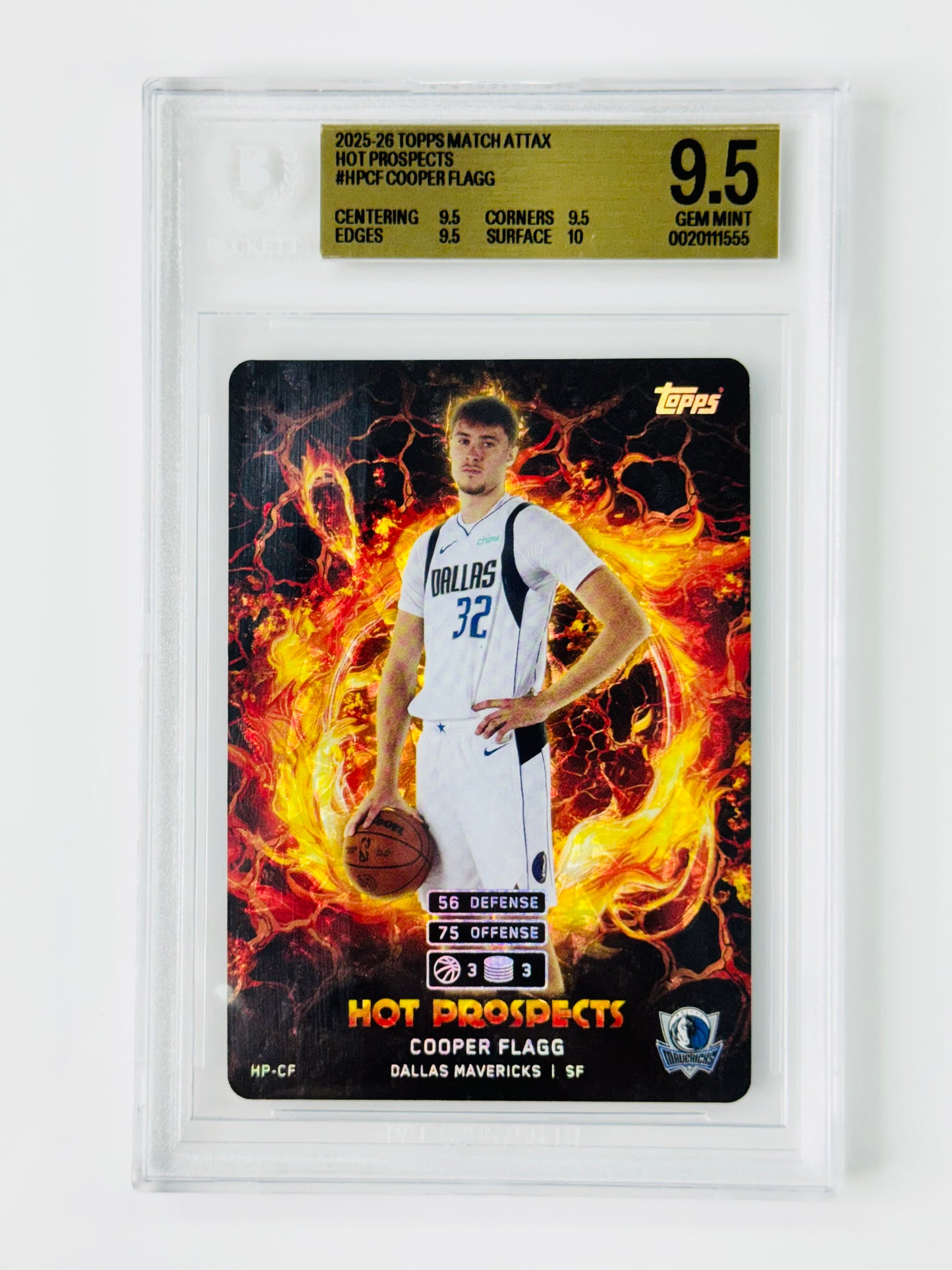2025-26 Topps Match Attax Hot Prospects #HPCF Cooper Flagg BGS 9.5