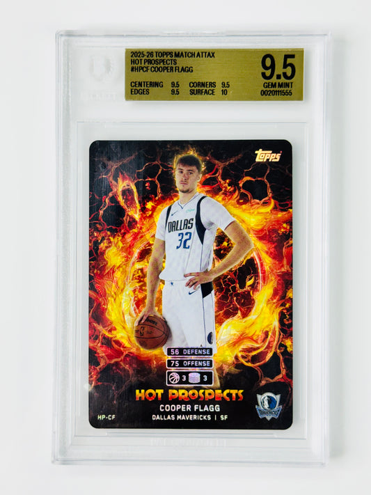 2025-26 Topps Match Attax Hot Prospects #HPCF Cooper Flagg BGS 9.5