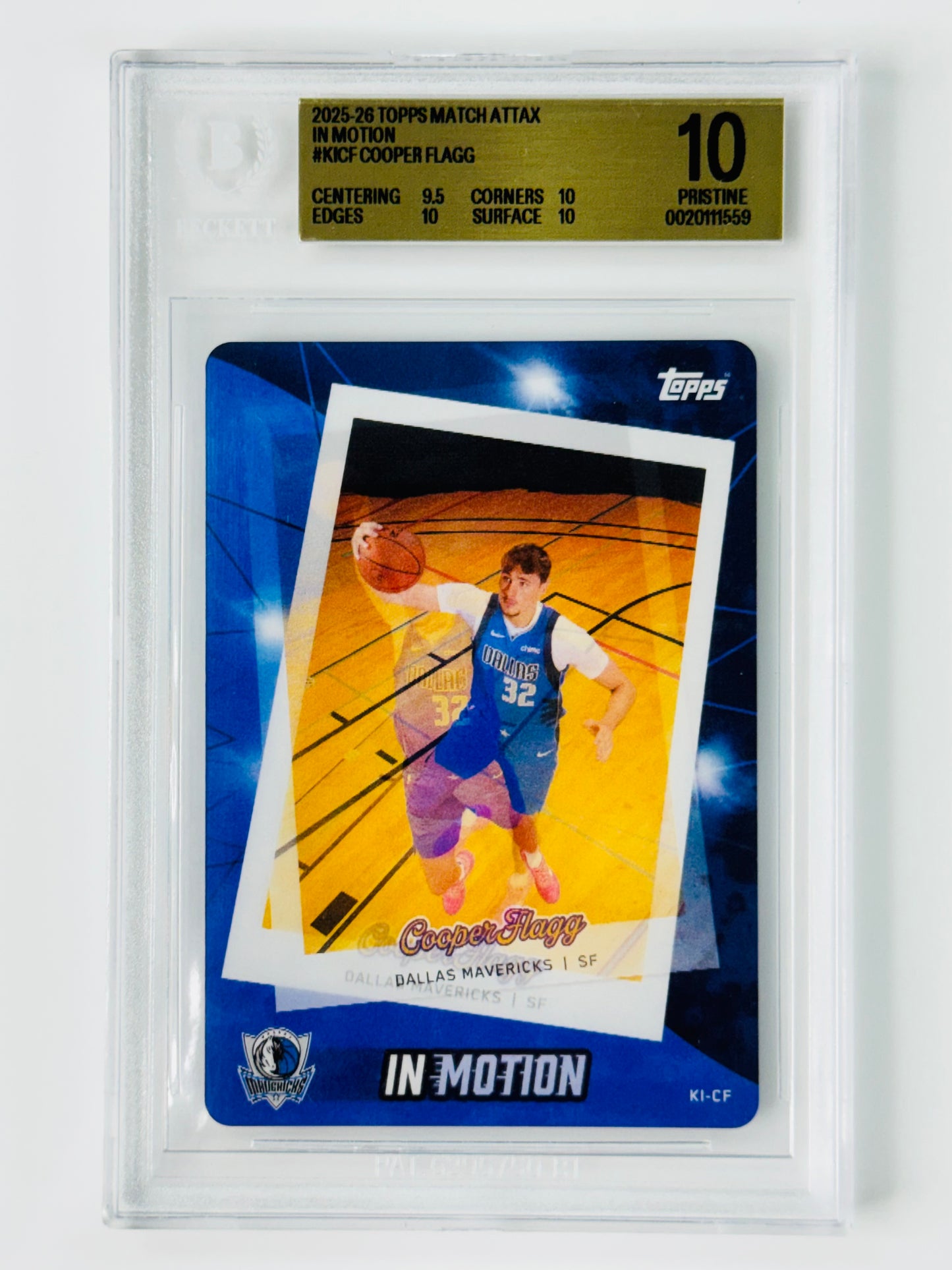 2025-26 Topps Match Attax In Motion #KICF Cooper Flagg BGS 10
