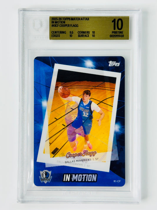 2025-26 Topps Match Attax In Motion #KICF Cooper Flagg BGS 10