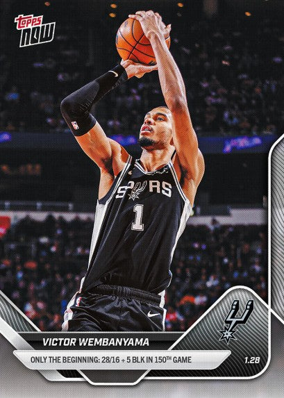 PRE-ORDER Topps NOW Victor Wembanyama 2025-26 NBA Card 148 2026 Feb1