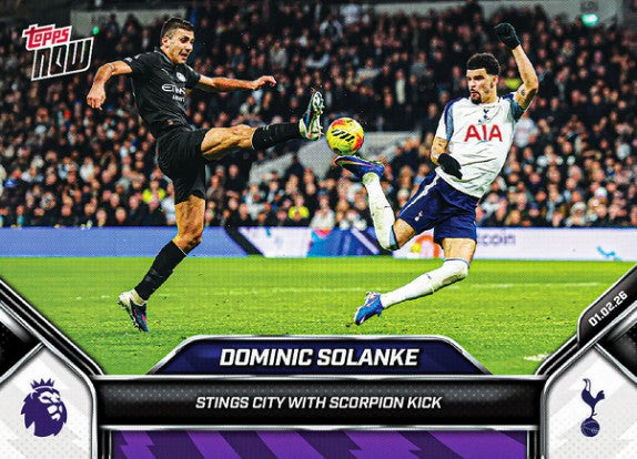 PRE-ORDER Topps NOW Dominic Solanke 2025-26 Premier League Card 125 2026 Feb10
