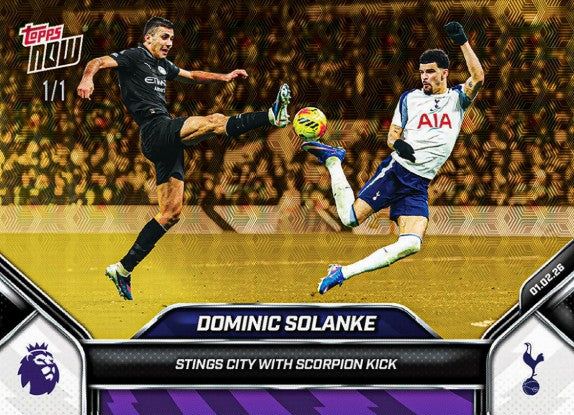 PRE-ORDER Topps NOW Dominic Solanke 2025-26 Premier League Card 125 2026 Feb10