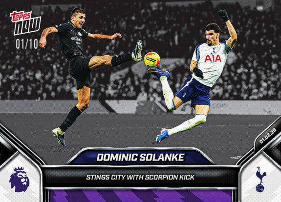 PRE-ORDER Topps NOW Dominic Solanke 2025-26 Premier League Card 125 2026 Feb10