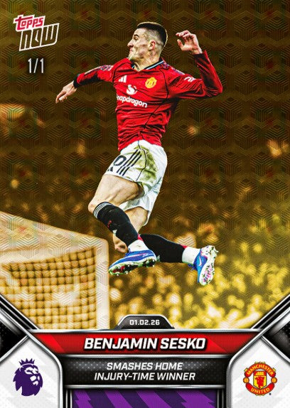 PRE-ORDER Topps NOW Benjamin Sesko 2025-26 Premier League Card 122 2026 Feb10