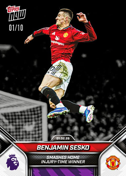 PRE-ORDER Topps NOW Benjamin Sesko 2025-26 Premier League Card 122 2026 Feb10