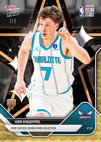 PRE-ORDER Topps NOW 2026 Rising Stars Set NBA 22 Card Set Feb17