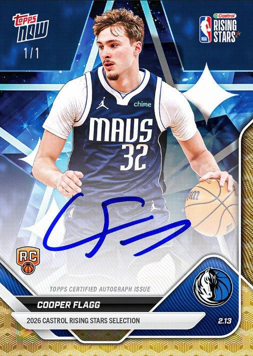 PRE-ORDER Topps NOW 2026 Rising Stars Set NBA 22 Card Set Feb17