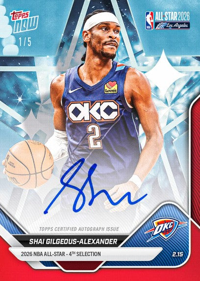 PRE-ORDER Topps NOW 2026 All-Star Game Set NBA 26 Card Set Feb17