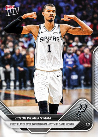 PRE-ORDER Topps NOW Victor Wembanyama 2025-26 NBA Card 191 2026 Mar7