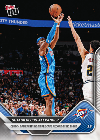 PRE-ORDER Topps NOW Shai Gilgeous-Alexander 2025-26 NBA Card 200 Mar13