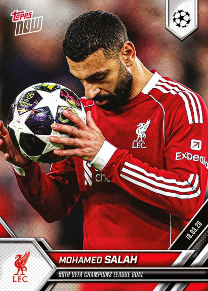 PRE-ORDER Topps NOW Mohamed Salah 2025-26 UCL Card 114 Mar31