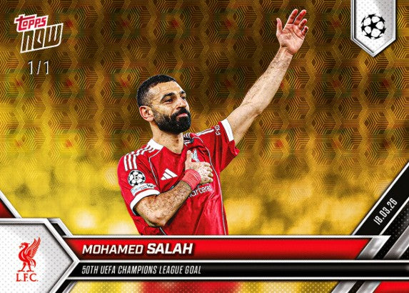 PRE-ORDER Topps NOW Mohamed Salah 2025-26 UCL Card 114 Mar31