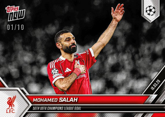 PRE-ORDER Topps NOW Mohamed Salah 2025-26 UCL Card 114 Mar31