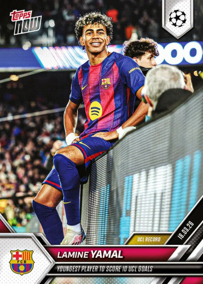 PRE-ORDER Topps NOW Lamine Yamal 2025-26 UCL Card 112 Mar31