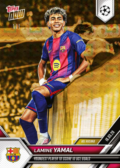 PRE-ORDER Topps NOW Lamine Yamal 2025-26 UCL Card 112 Mar31