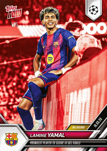 PRE-ORDER Topps NOW Lamine Yamal 2025-26 UCL Card 112 Mar31