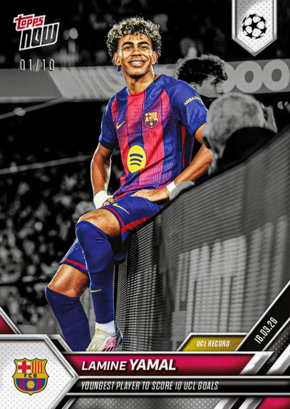 PRE-ORDER Topps NOW Lamine Yamal 2025-26 UCL Card 112 Mar31