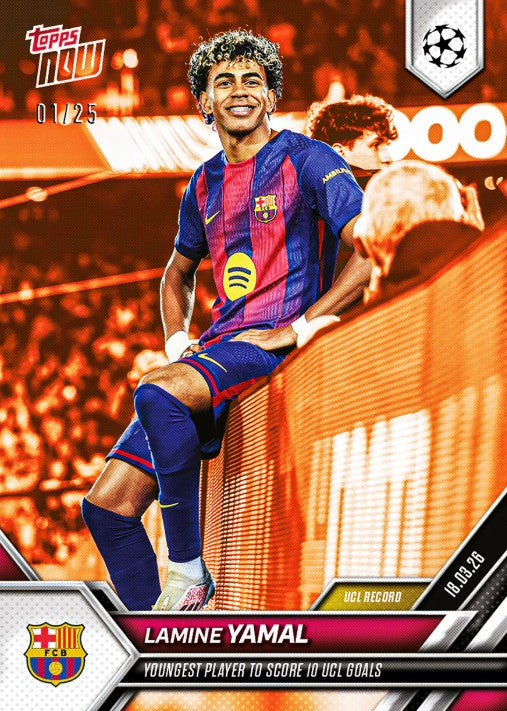 PRE-ORDER Topps NOW Lamine Yamal 2025-26 UCL Card 112 Mar31