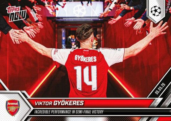 PRE-ORDER Topps NOW Viktor Gyökeres 2025-26 UCL Card 133 May14