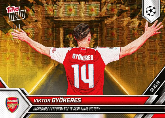 PRE-ORDER Topps NOW Viktor Gyökeres 2025-26 UCL Card 133 May14