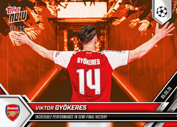 PRE-ORDER Topps NOW Viktor Gyökeres 2025-26 UCL Card 133 May14