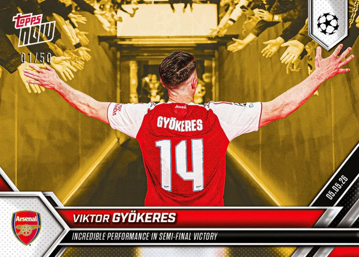 PRE-ORDER Topps NOW Viktor Gyökeres 2025-26 UCL Card 133 May14