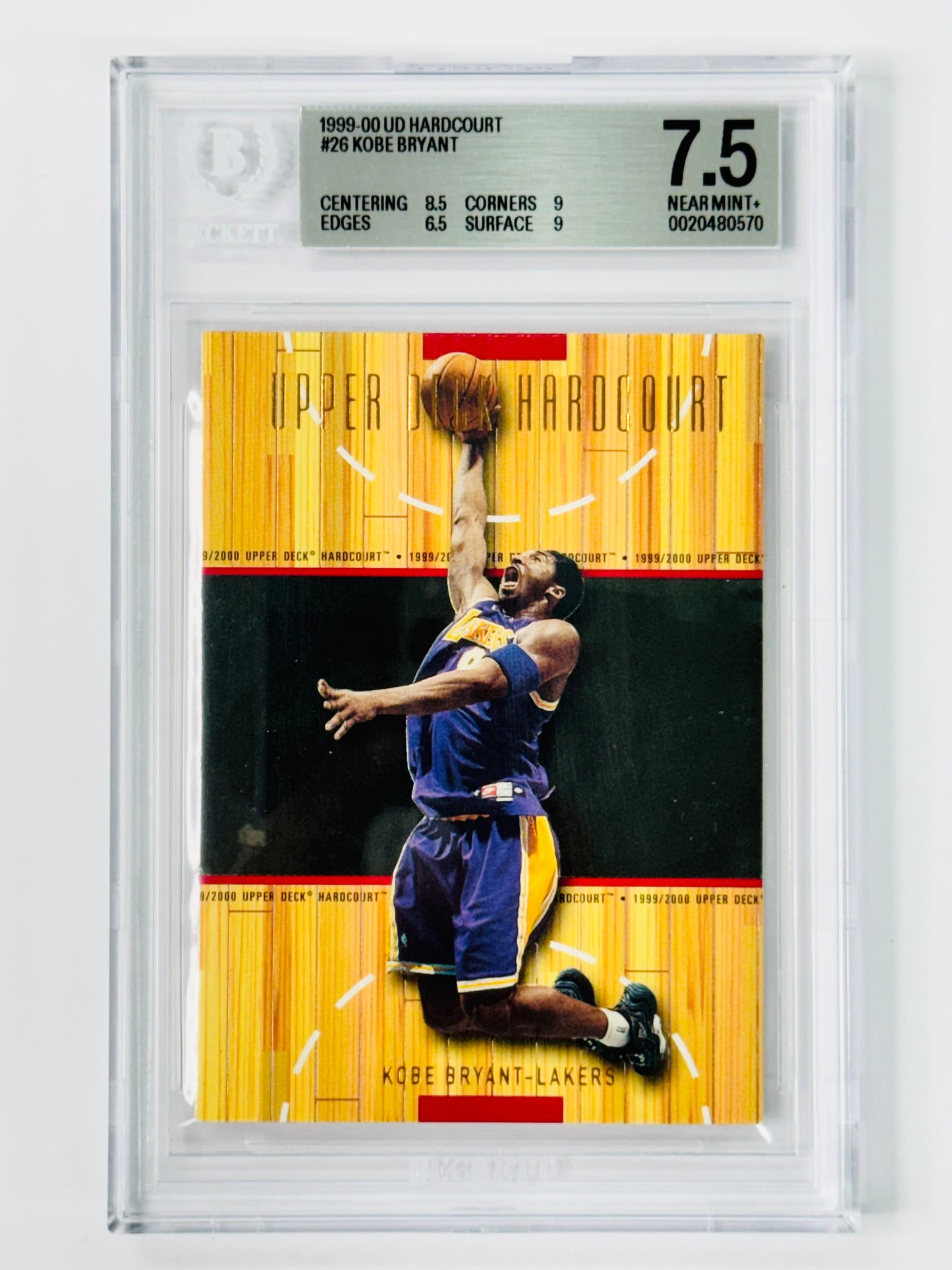 1999-00 Upper Deck Hardcourt #26 Kobe Bryant BGS 7.5 LA Lakers