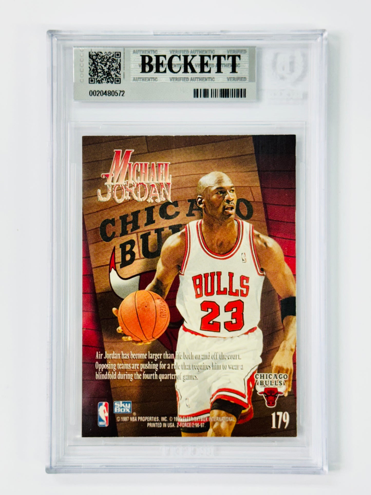 1996-97 Z-Force #179 Michael Jordan ZUP BGS 8.5 Chicago Bulls Skybox