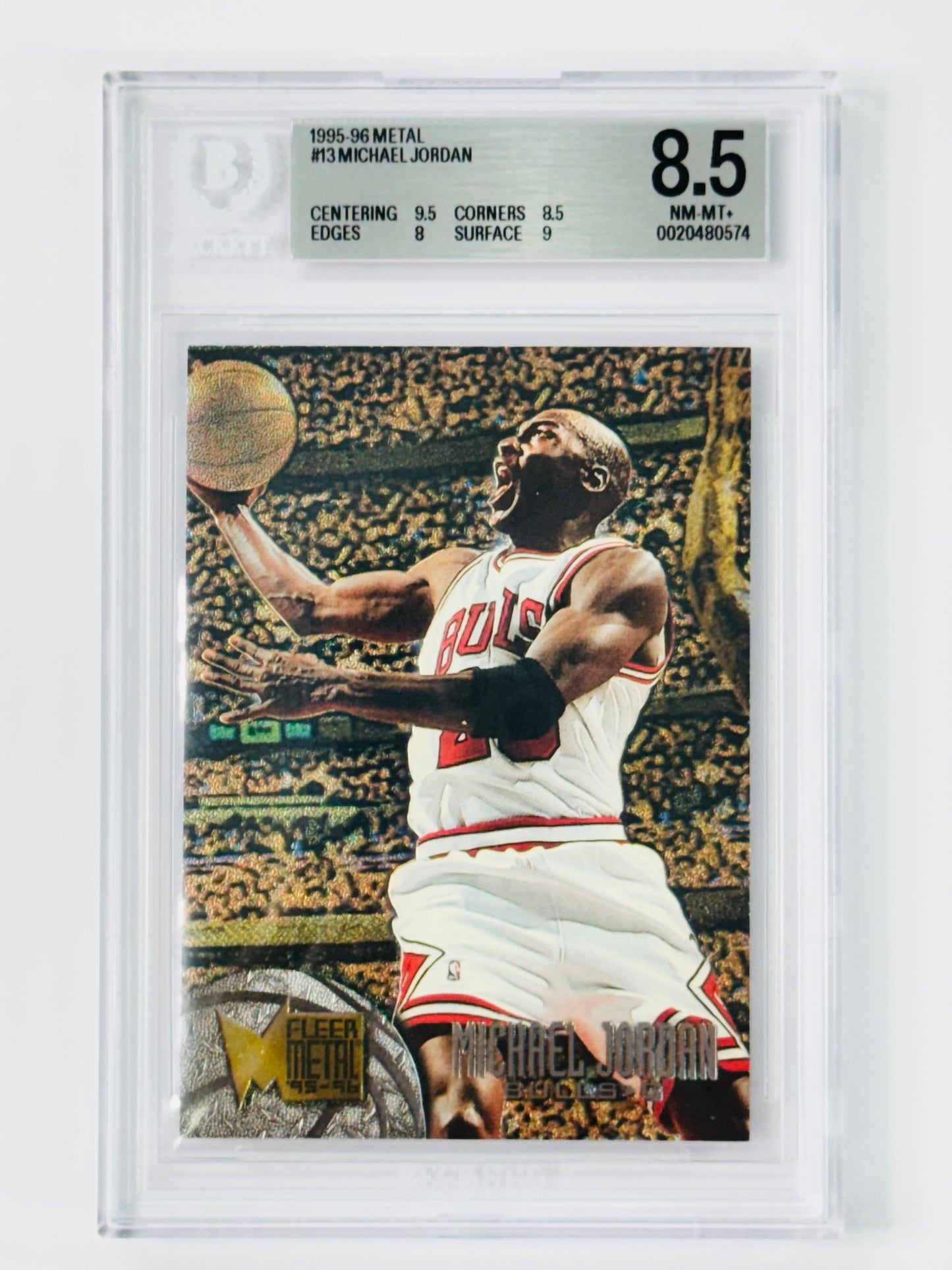 1995-96 Metal #13 Michael Jordan BGS 8.5 Chicago Bulls