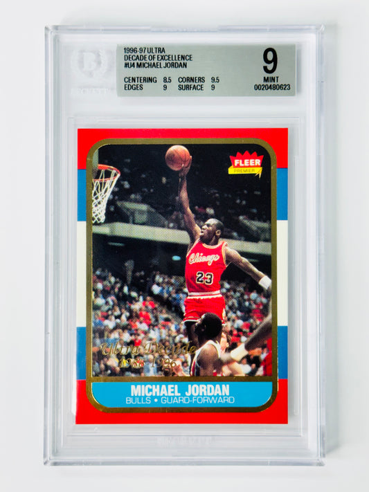 1996-97 Ultra Decade of Excellence #U4 Michael Jordan BGS 9 Chicago Bulls